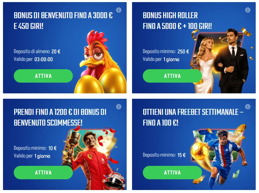 Bonus disponibili Winnita 1